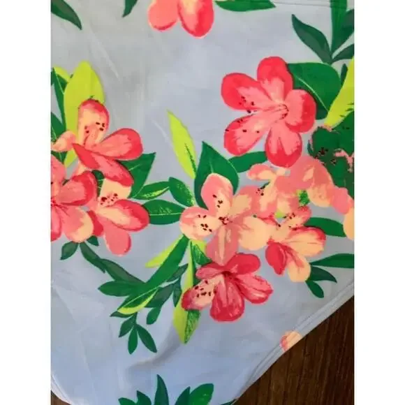 Women's Aerie Blue Floral Bikini Swimsuit Size XL bottom and 36D top - Picture 3 of 8